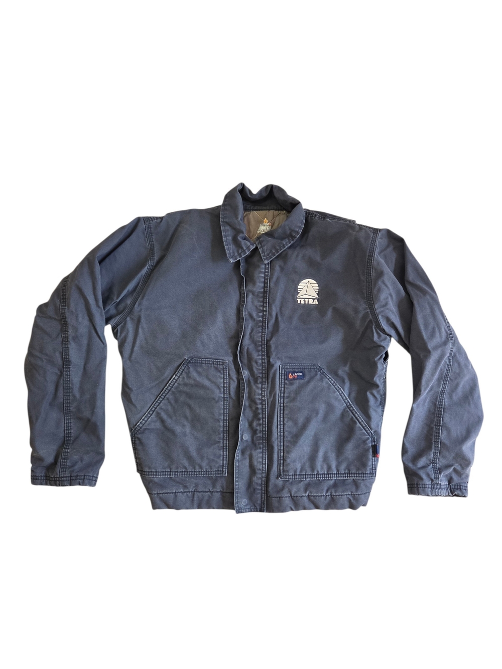Lapco FR Flame Resistant Work Jacket Navy Men's Medium Construction Industry